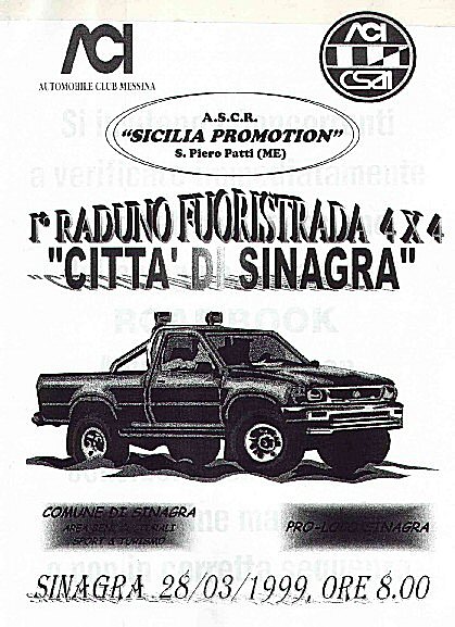 locandina raduno fuoristrada 1999